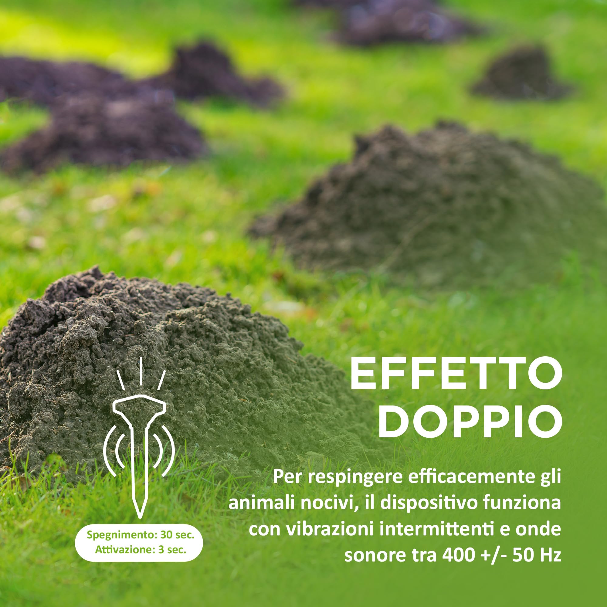 ISOTRONIC Repellente solare talpe arvicole serpenti picchetto 700 m² (4)