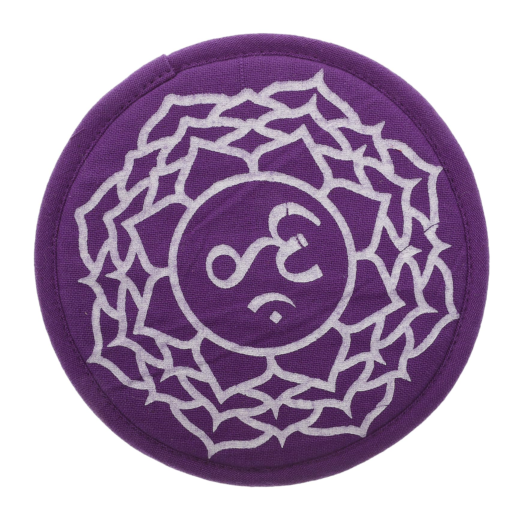 SUPVOX Buddhism Decor Embroidered Teapot Cushion Handmade Mat for Singing Bowl Cotton Yoga Mat Pillow