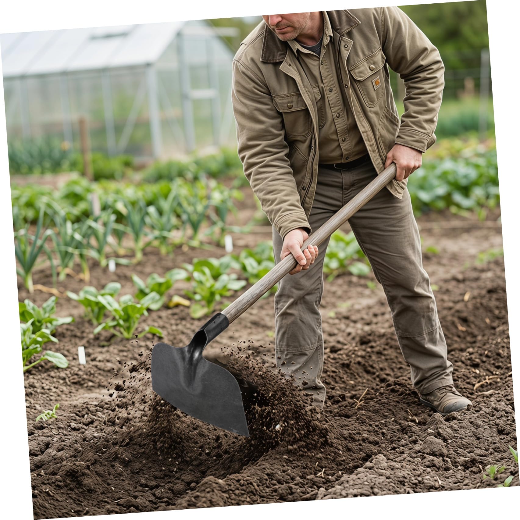 HOMSFOU Attrezzo da Giardinaggio Resistente alla Ruggine Lama Allargata in Acciaio al Manganese ad Alta Durezza per Lavorare Terreno Stili multipli Strumento per Casa e Coltivazioni