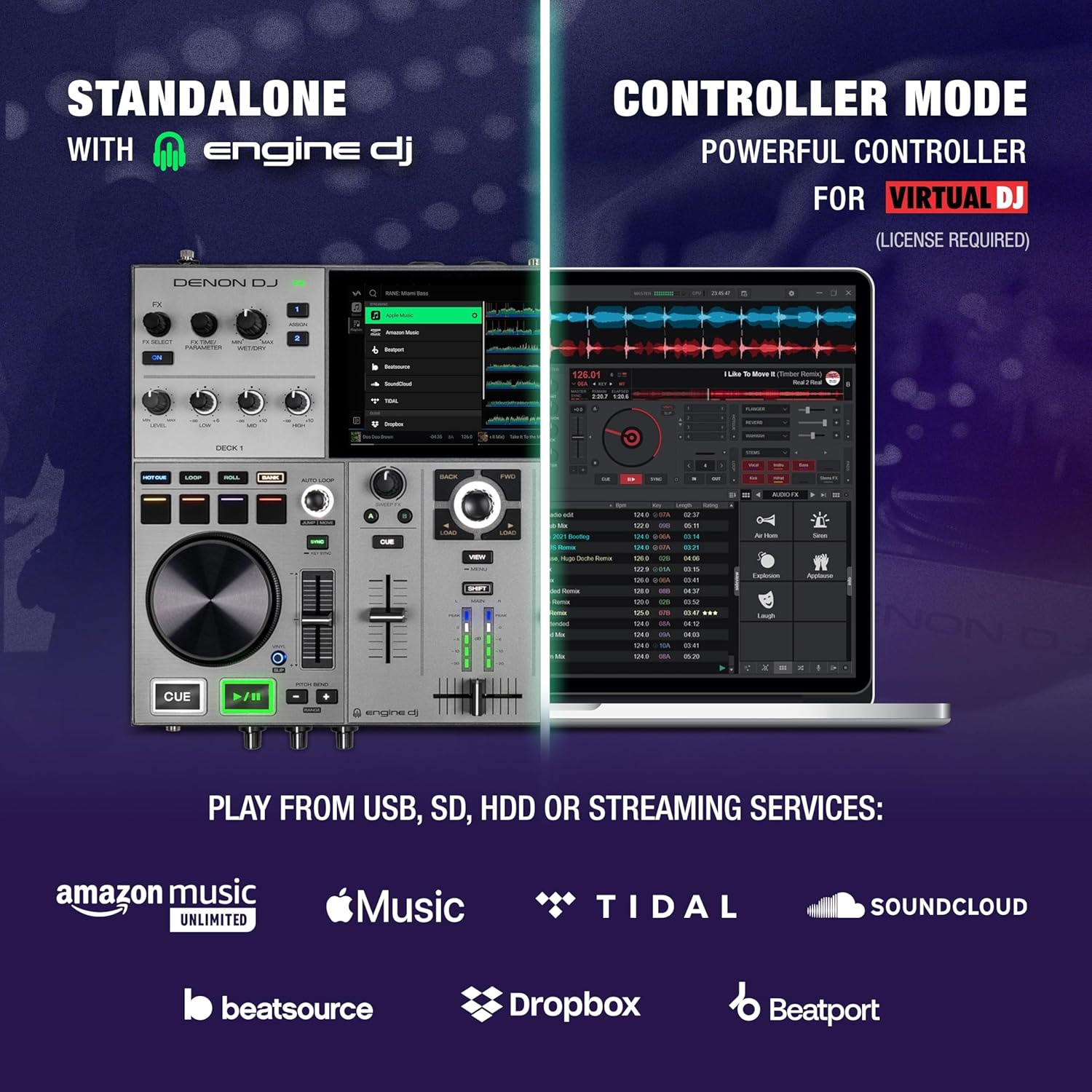 Denon DJ PRIME GO+ Standalone and Controller Modes