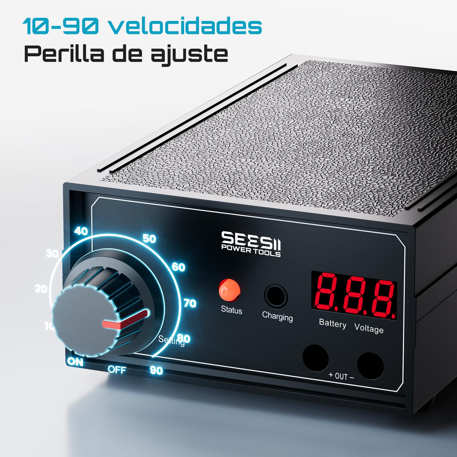 SEESII Soldador por Puntos de Doble Impulso para Baterías: Soldador Inalámbrico 9600mAh con Indicación de Voltaje en Tiempo Real, Niveles Ajustables, para Reparación y Montaje de Paquetes de Baterías