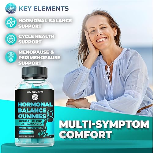 Miniatura 5 de Gomitas PMS Suplementos de equilibrio hormonal para mujeres, probióticos para el síndrome premenstrual, alivio de calambres menstruales, sofocos,