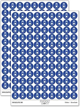 Matryoshka Babushka Russian Nesting Stacking Doll 200+ Round Stickers - Matte Finish - 0.50" Size - Dark Blue