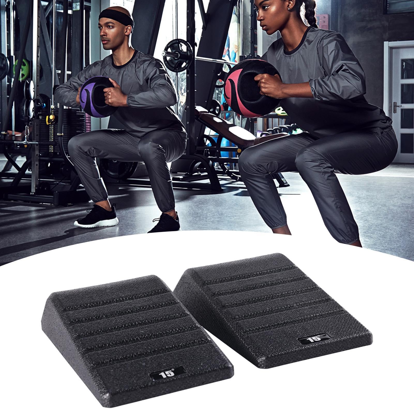 Cales de Squat | Planches Inclinées D'Étirement Des Pieds En 2 Pièces Pour Exercice | Équipement Antidérapant Pour Étirement Des Mollets Rampe Pour Salle De Sport Maison Studio Haltérophilie