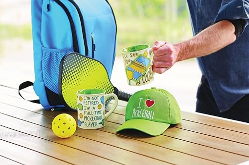 Miniatura 3 de Enesco Our Name is Mud I'm Not Retired - Taza de café de pickleball a tiempo completo, 16 onzas, multicolor