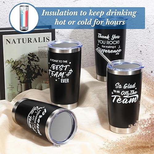 Miniatura 4 de Regalos de agradecimiento para empleados, regalos de agradecimiento a granel para el personal, compañero de trabajo, vaso de agradecimiento con