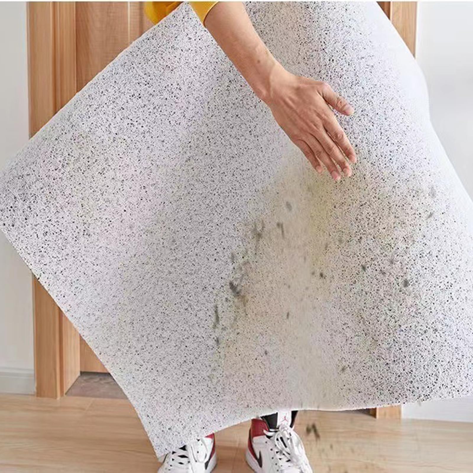 Alfombrilla de ducha antideslizante de PVC para zonas húmedas, cómoda alfombrilla de seguridad con diseño antideslizante, secado rápido y fácil de limpiar, 260 x 90 cm
