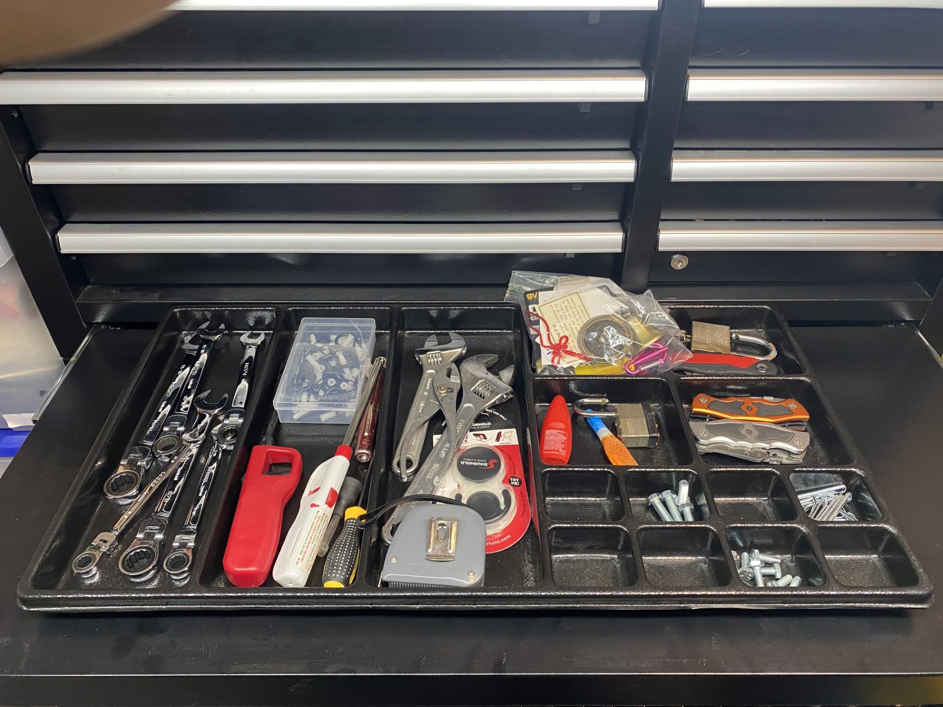 Protoco 3018 Tool Box Drawer Tray with 15 Compartments, 14.25-Inch x 26.5-Inch x 1/2-Inch