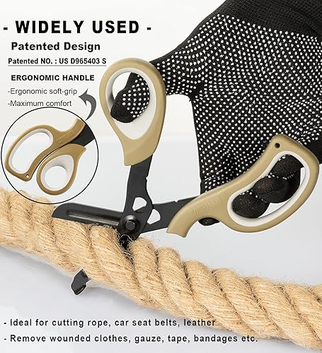 Miniatura 4 de MEUUT Tijeras Médicas Tijeras de Trauma - Tijeras de Vendaje de 8 Pulgadas Resistentes, Tijeras de Grado Quirúrgico de Acero Inoxidable EMT