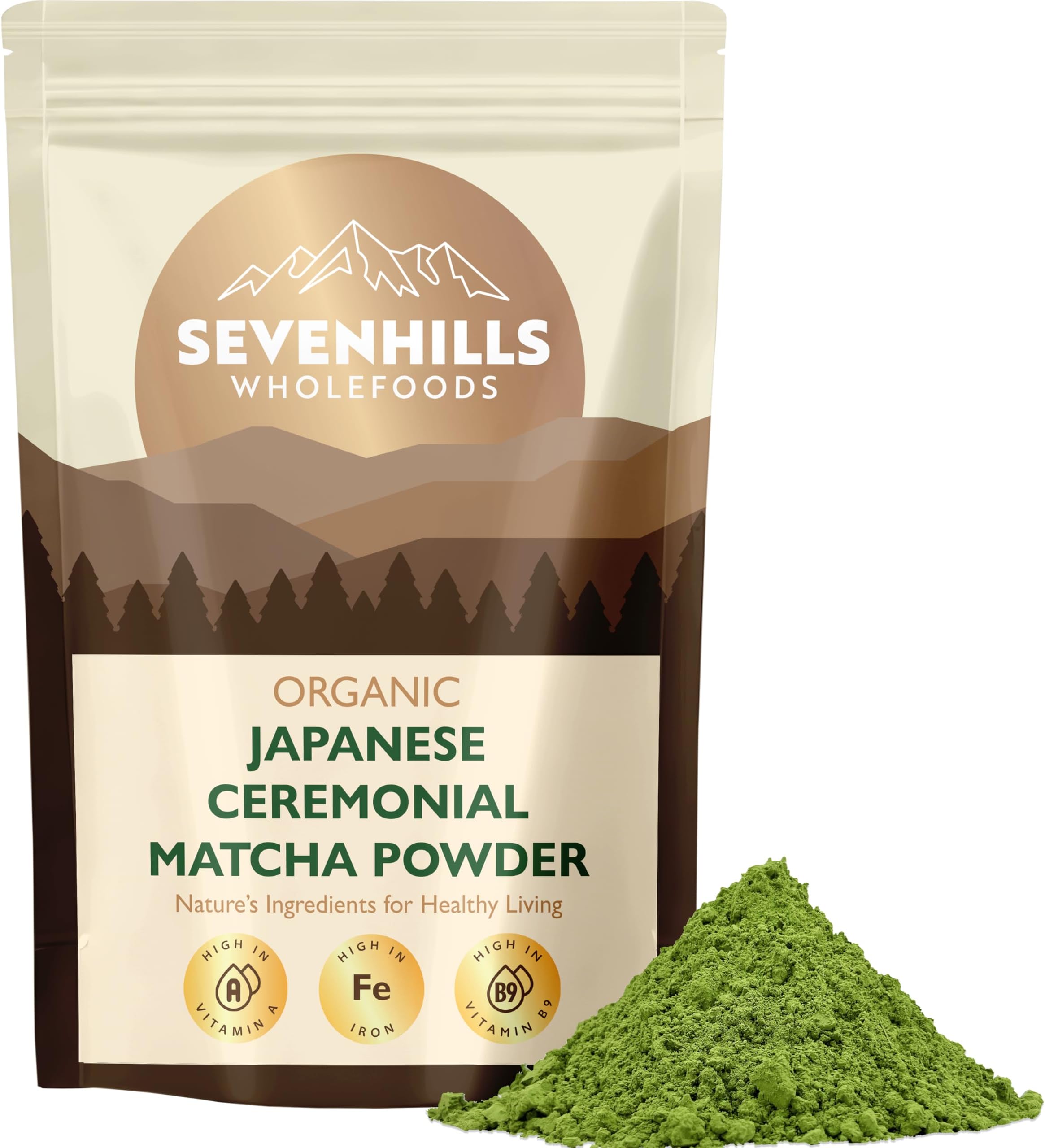 Organic Japanese Ceremonial Matcha 100g, from Uji, Kyoto, Japan, 33 Servings, Green Tea Powder, for Hot & Cold Drinks, Lattes, Smoothies