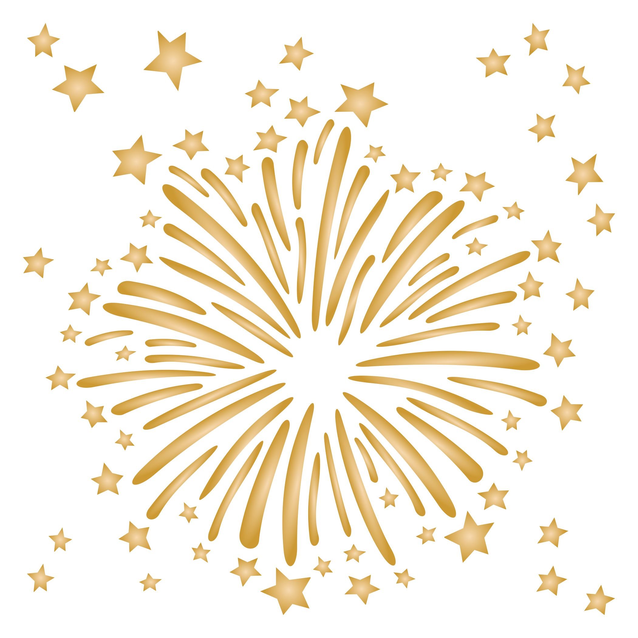 Pochoir feu d'artifice 11,4 cm matériel scrapbooking et pochoir peinture