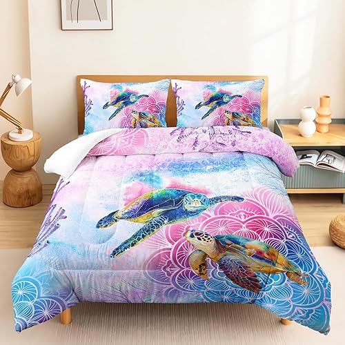 Vista 7 de CVHOUSE Juego de edredón de caballo rosa, tamaño individual, juego de ropa de cama de caballo rosa, juego de edredón suave y transpirable para niños