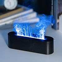 Vista 1 de Essential Oil Diffuser, Fireplace Fire Flame Aromatherapy Diffuser, 150ml Ultrasonic Cool Mist Humidifier, Scent Aroma Diffuser with 7 Colors Light