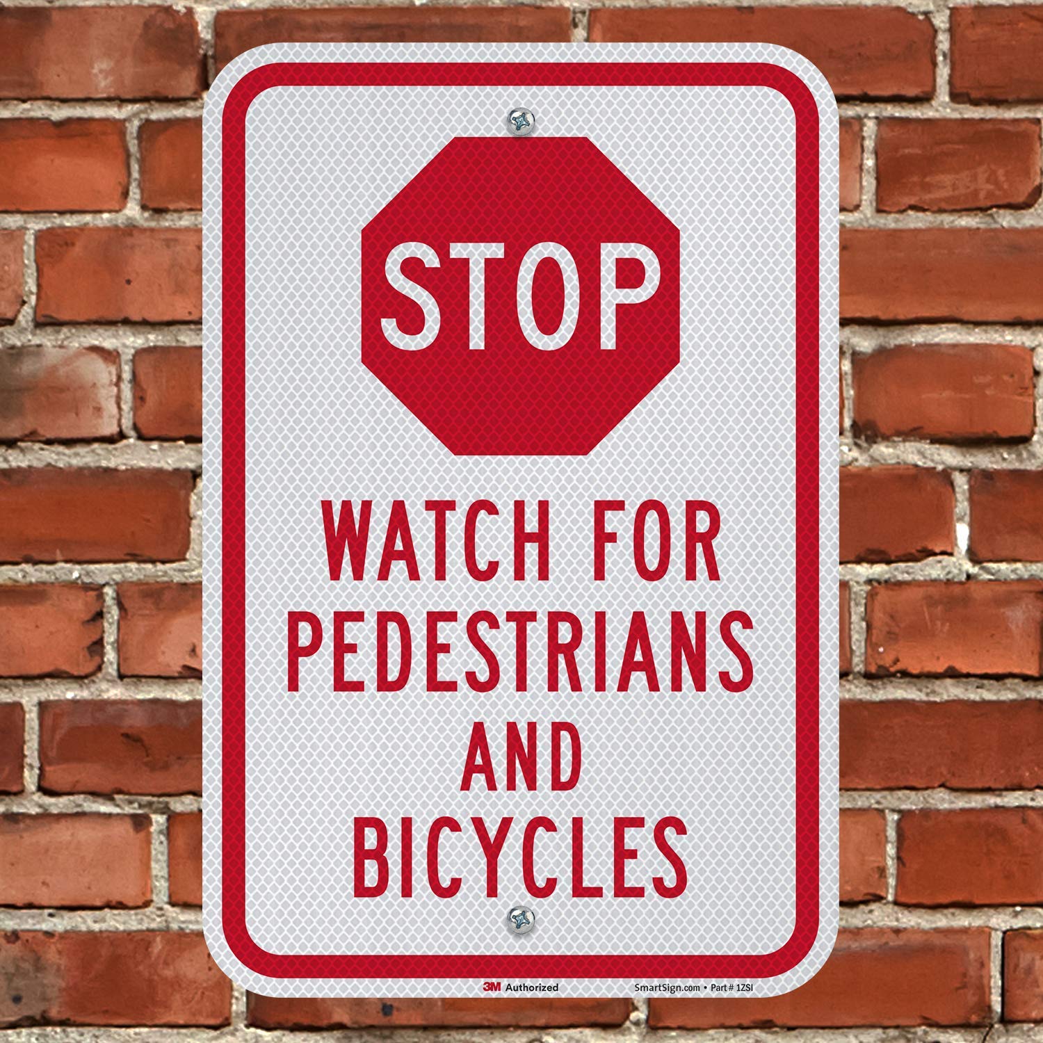 Amazon.com: SmartSign 18 x 12 inch “Stop - Watch For Pedestrians