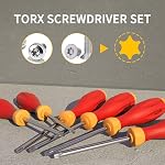 XOOL Magnetic Torx Screwdriver Set, 12-in-1 with T5 T6 T7 T8 T9 T10 T15 T20 T25 T27 T30 T40, Star Srewdriver Set for Repair, DIY, and Maintenance, Ergonomic Handle, CRV Steel, Corrosion Resistant