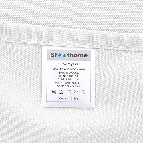 Miniatura 5 de Juego de sábanas Sfoothome con 4 clips de sábanas, bolsillos profundos, 2 fundas de almohada extra, resistente a las arrugas, a la decoloración, a