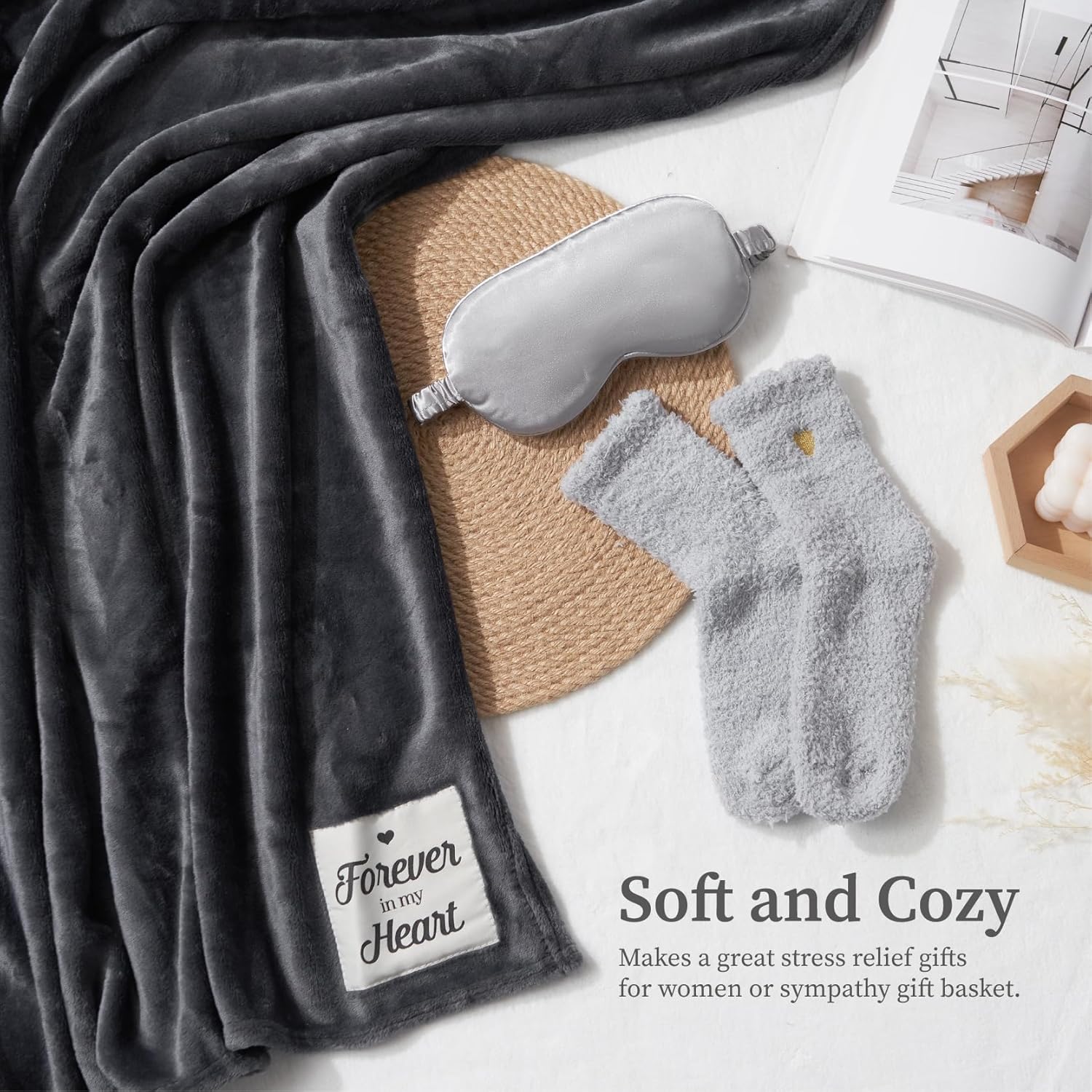 Memorial Sympathy Blanket - Loss of Loved One Condolence Gifts for Mother, Father, Husband - Bereavement Gifts for Funeral Rememberance - Image 2