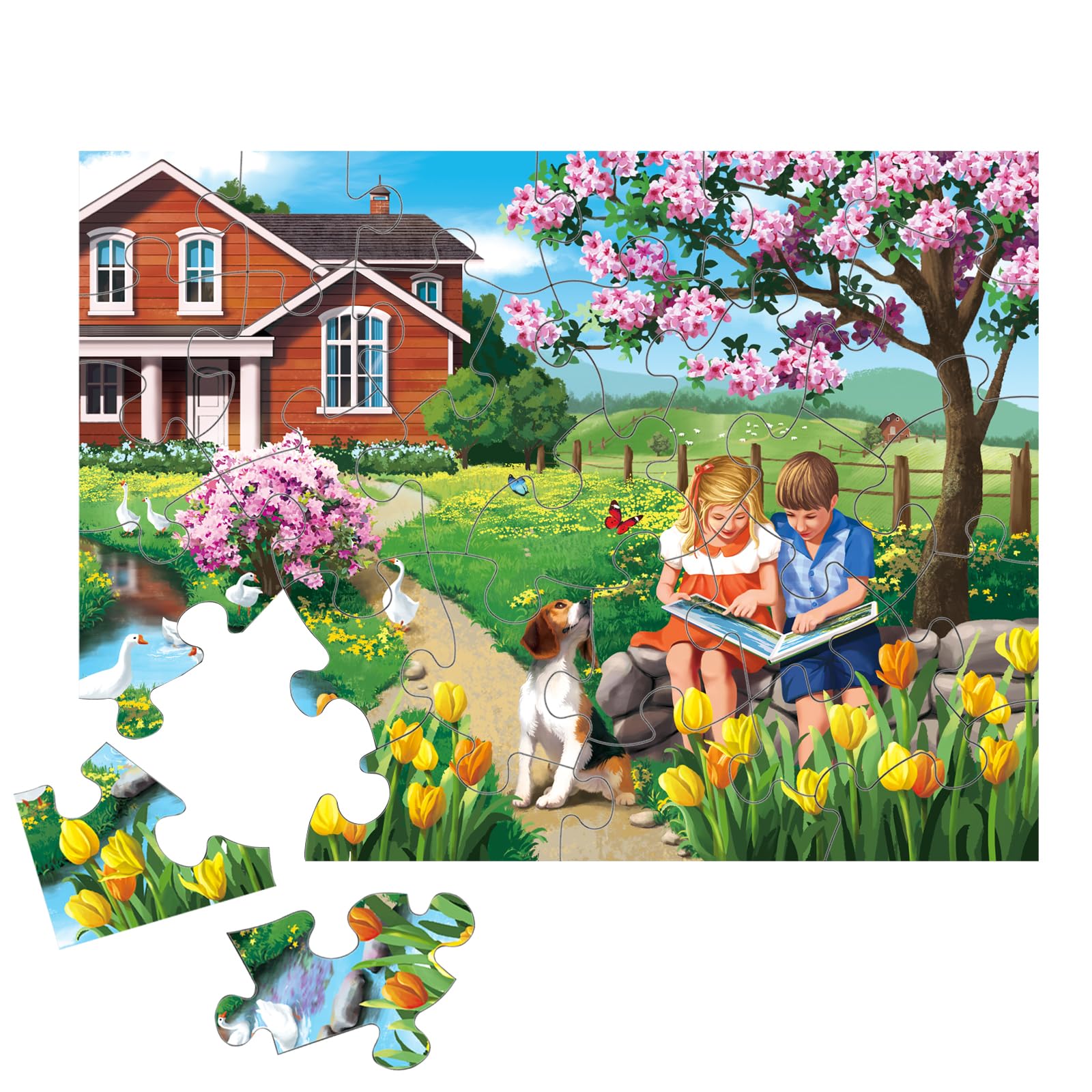 Sunhigh Dementia Puzzles for Elderly, 30 Piece Donuts Jigsaw Puzzle, Alzheimer’s Products and Activities for Seniors (Hometown Memories)