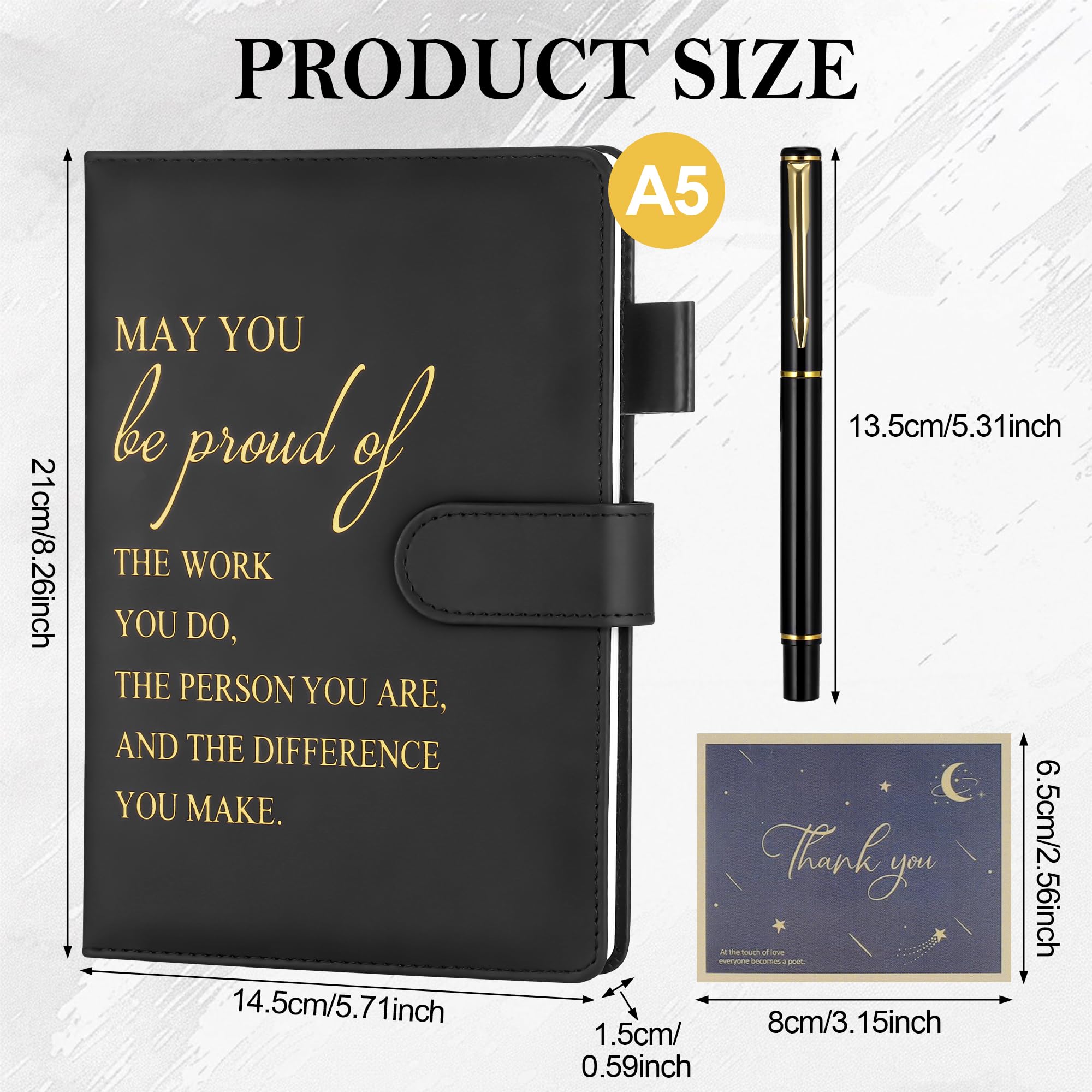 JIANTA Employee Appreciation Gift, A5 Inspirational Notebook with Pen and Greeting Card Set - Image 2