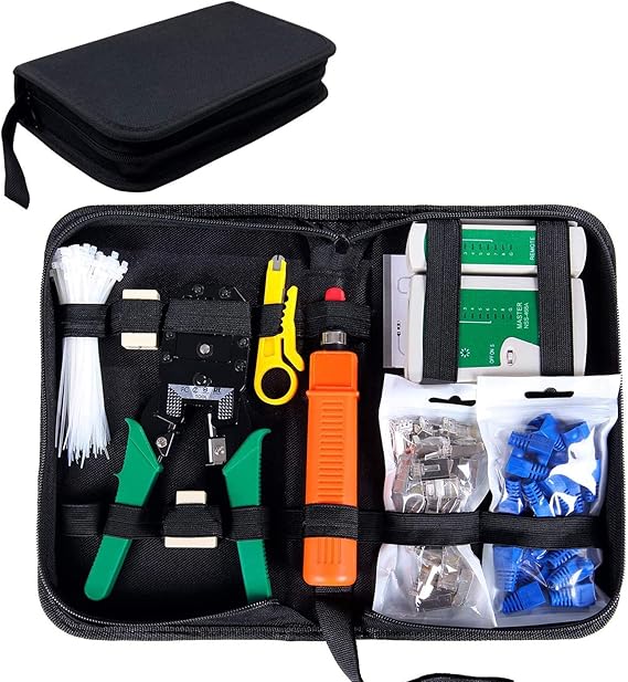 SGILE Network Tool Kit for Cat5 Cat5e, 9in1 Portable