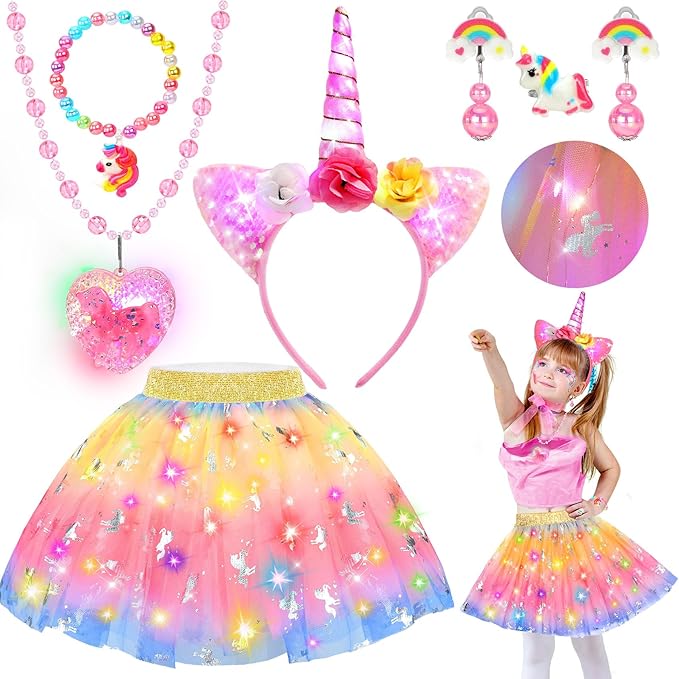 YAOOBEY Princess Dress up Clothes for Girls 46,Light Up