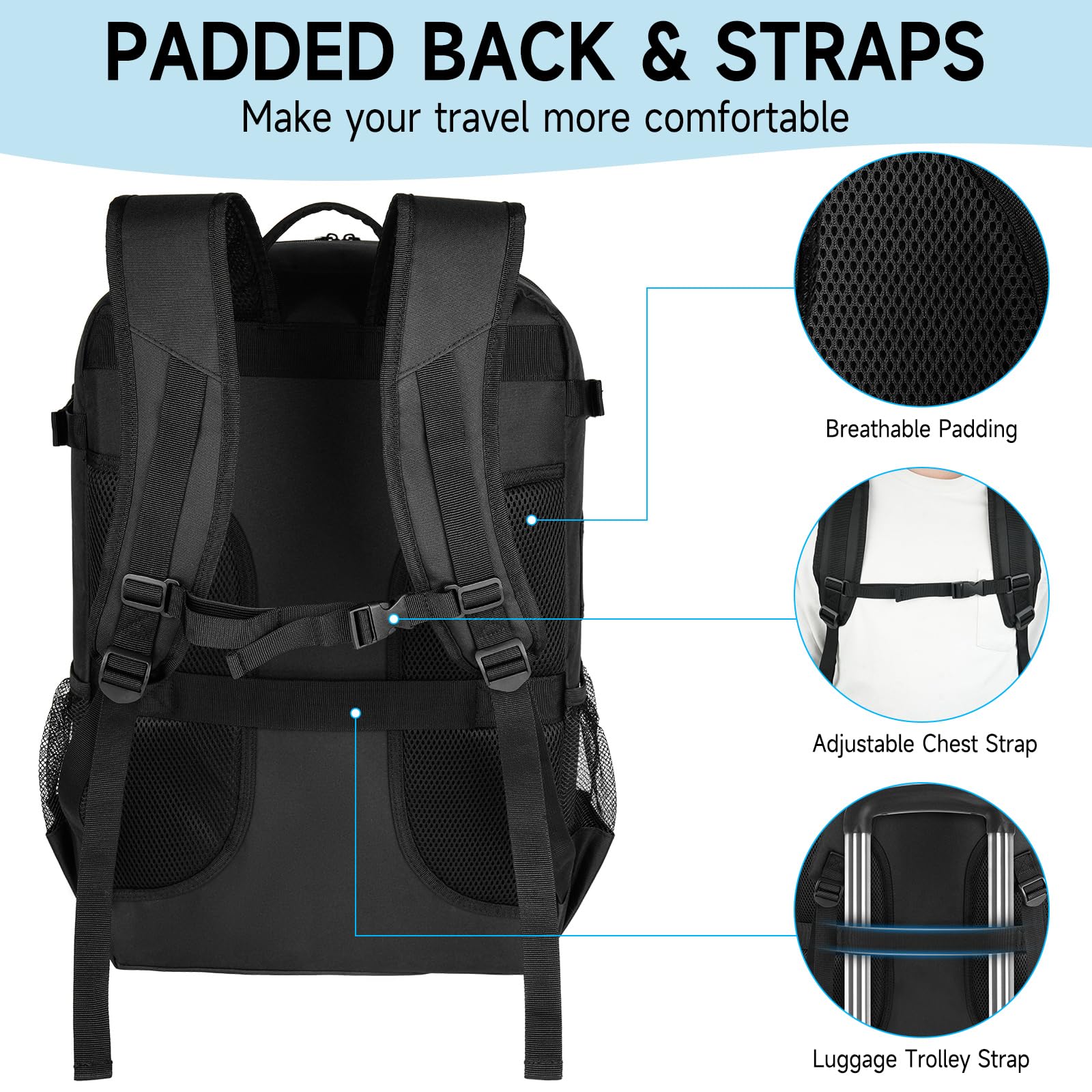 Borsa da viaggio per passeggino, zaino imbottito compatibile con passeggino Gb Pockit/GB Pockit+ All City/GB Pockit Air All Terrain/Cybex Libelle 2, borsa portaoggetti per accessori per passeggino di