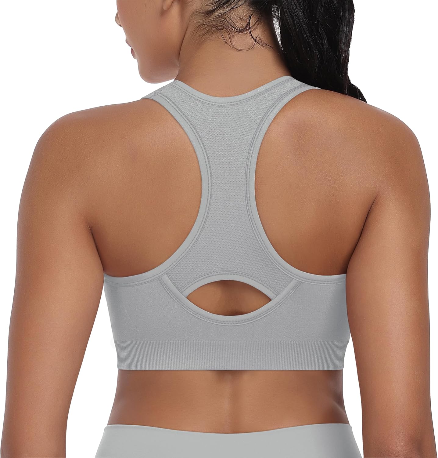 3-Pack High Impact Racerback Sports Bras for Women - Padded Wirefree Workout Bra for Fitness Gym Yoga - Image 2