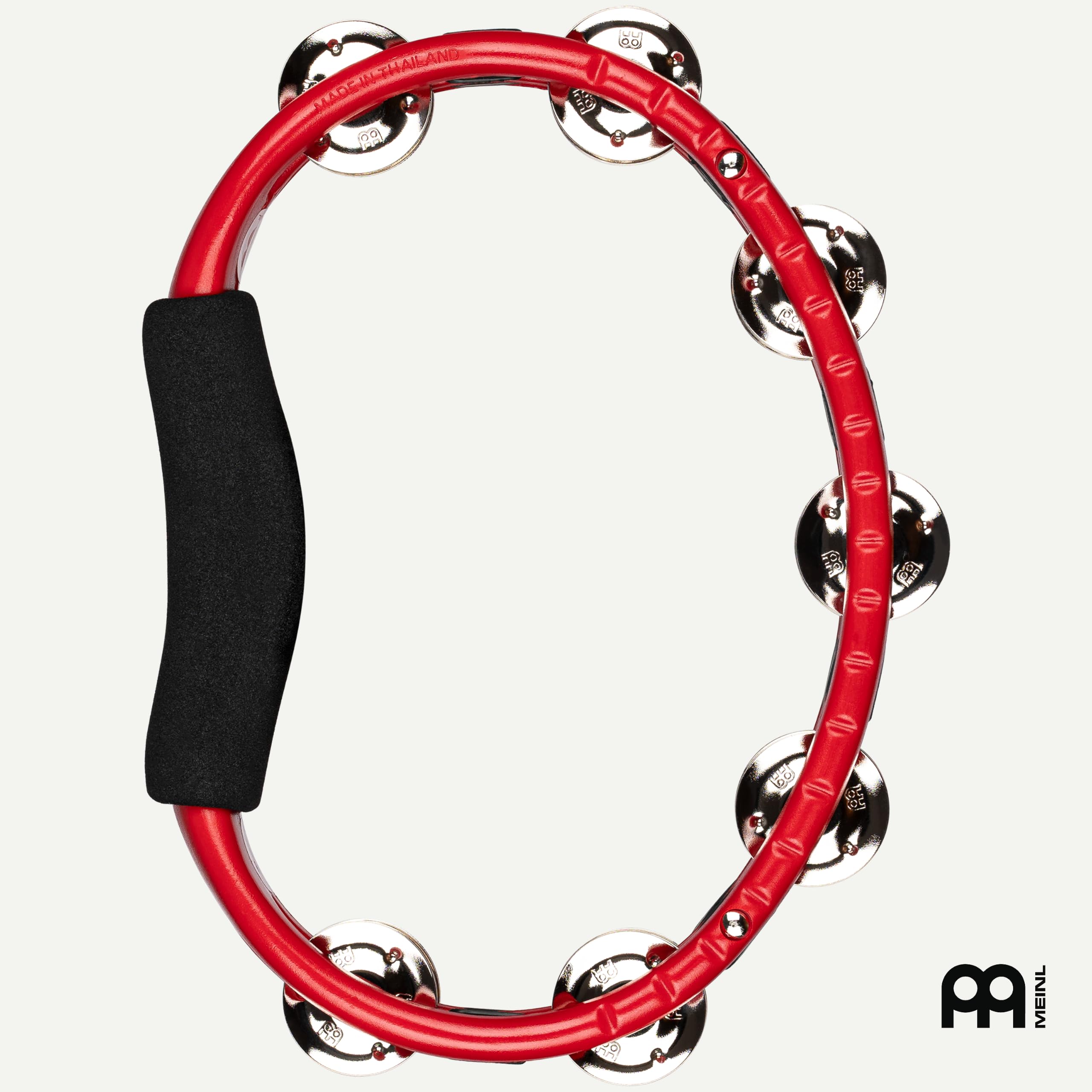 Meinl Percussion Traditional Hand Held Tambourine, Rot (TMT1R)
