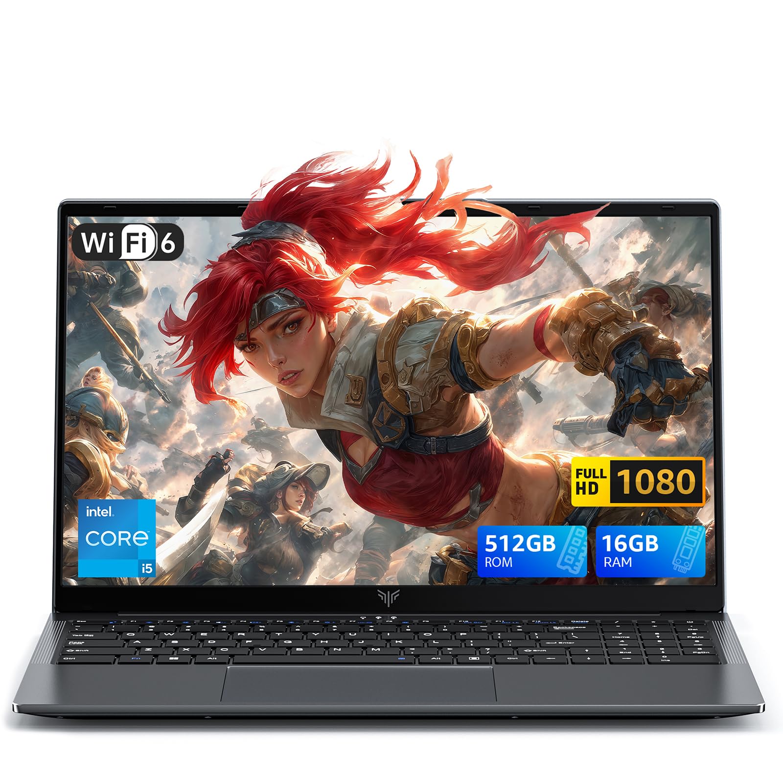 ACEMAGIC Pc Portatile Gaming Notebook Core i5-12600H 12 Core 16 Thread, Fino a 4.5Ghz,Wifi 6,15.6 Pollici FHD,Iris Xe,Ram 16GB,SSD 512GB,DDR4*2,BT5.2, USB3.2,HDMI,Laptop per Ufficio/Lavoro creativo