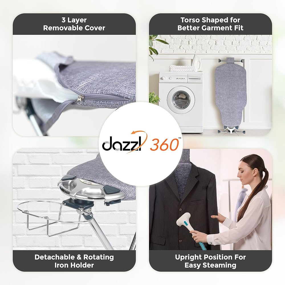 Dazzl 360° Dual-Sided Iron Board - Torso-Shaped Ironing