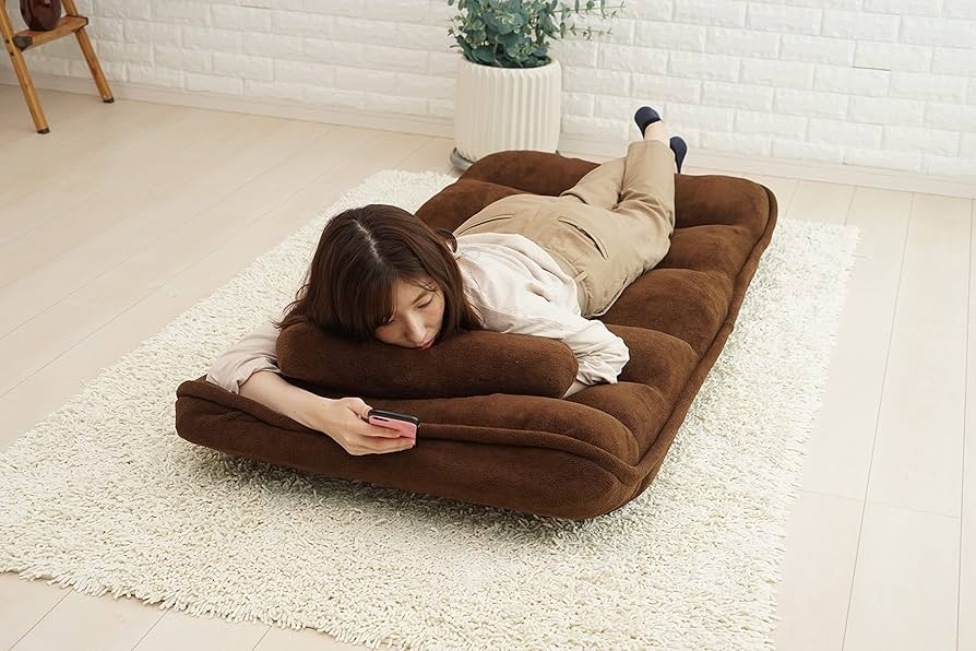 ゆったりもこもこ座椅子　ブラウン 楽天市場】ゆったりもこもこ座椅子 幅80cm 3つのギア 42段ギア