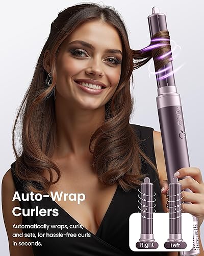 Miniatura 3 de MESCOMB - Cepillo secador de pelo de doble voltaje para viajes  Cepillo alisador de aire 5 en 1 con secador de alta velocidad, anti-frizz, diseño