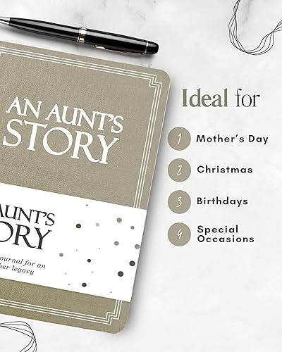 Miniatura 5 de Diario de historias de vida de una tía (tapa dura) un recuerdo importante para que una tía comparta su viaje y recuerdos, más de 250 preguntas