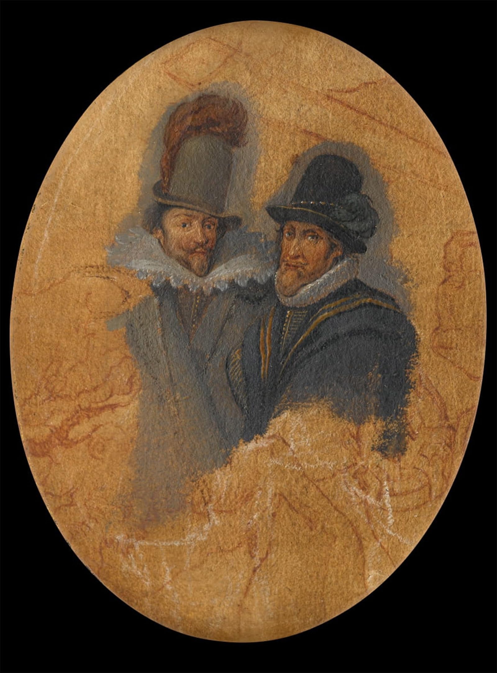 SERENDIPITP Vintage Wall Art Canvas Nordic Poster Canvas Print Picture Portrait of Princes Maurits and Frederik Hendrik by Adriaen Pietersz Van De Venne Wall Art Poster for Home Decor 60x90cm