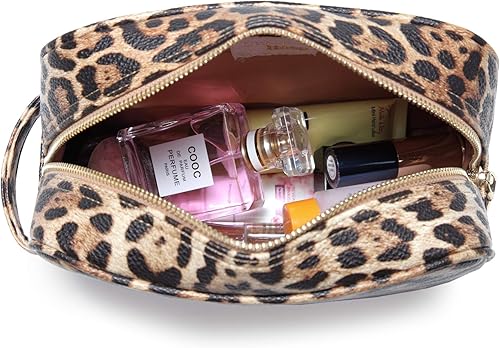 Miniatura 4 de Daisy Rose Neceser cosmético  Bolso de viaje de cuero vegano PU, Leopardo, Neceser