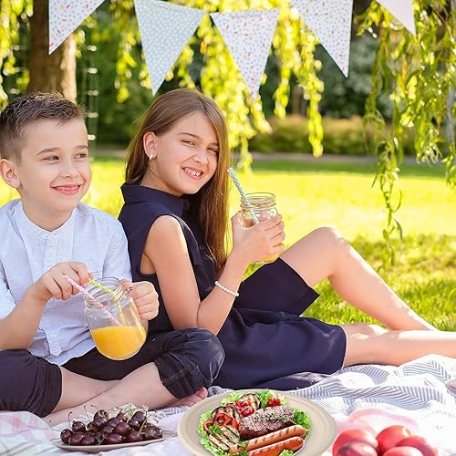 Miniatura 9 de Vplus Paquete de 150 platos de papel de 10 pulgadas y 200 cuencos de papel de 12 onzas, súper fuertes, 100% bagazo, natural, biodegradable,