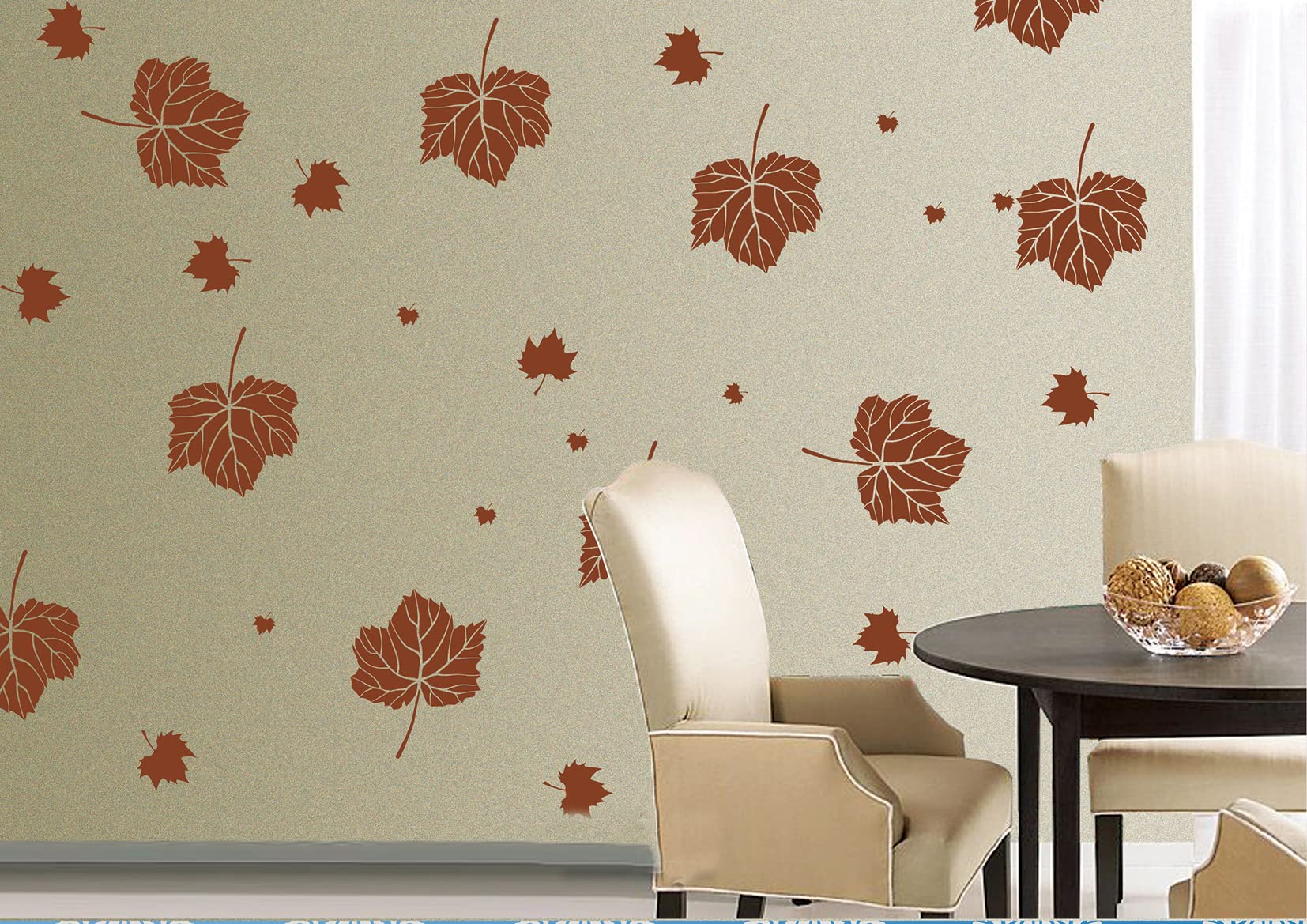 Design In Reusable Maple Leaf Print Wall Stencil Painting for Living Room/Bedroom (D04) (B08L5BQJMX) Amazon Price History, Amazon Price Tracker
