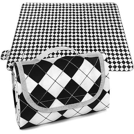 Amazon Co Jp レジャーシート 黒色 大きめ 大判 レトロ シック チェック柄 150x0cm ピクニックマット レジャーマット 折りたたみ コンパクト 収納 軽量 持ち運び おしゃれ 人気 可愛い 防水 スポーツ アウトドア