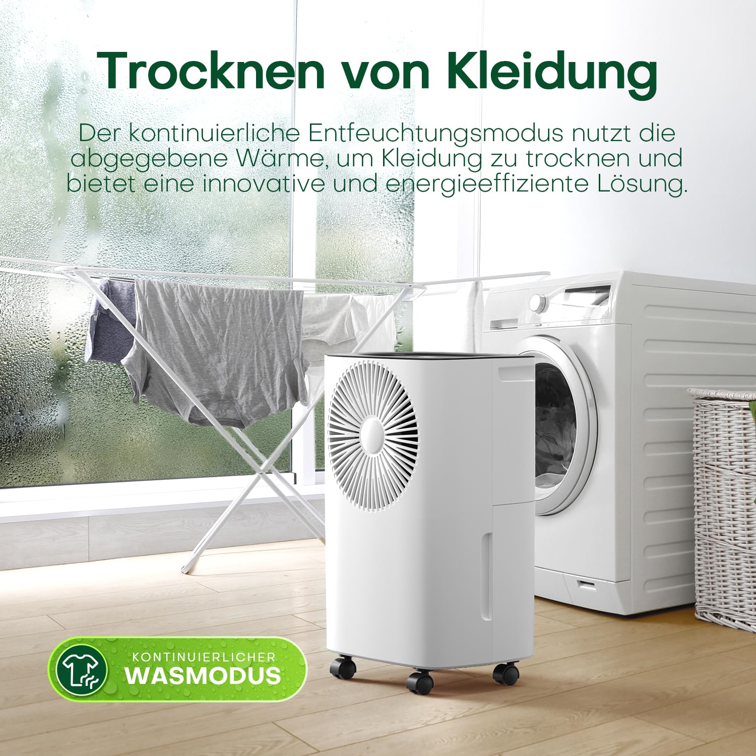 Luftentfeuchter 12L/Tag, Auto Entfeuchtung, 24H-Timer Ein/Aus, Kontinuierliche Entwässerung, Raumentfeuchter, Geeignet für den Wohnung/Keller, Luftentfeuchter Elektrisch, Gegen Feuchtigkeit
