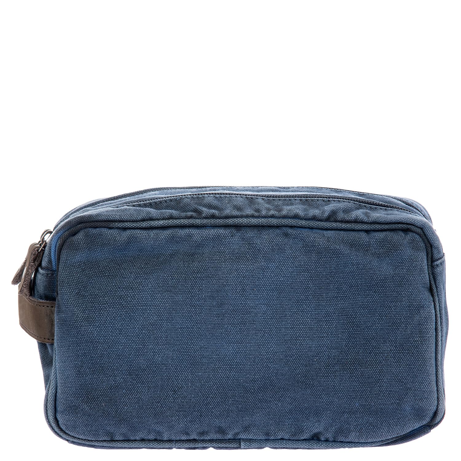 Avirex Necessaire da Viaggio in Canvas e Pelle Bovina Anticata, Trousse da Toilette per Uomo, Collezione 140506, CNV0Q (Blue)