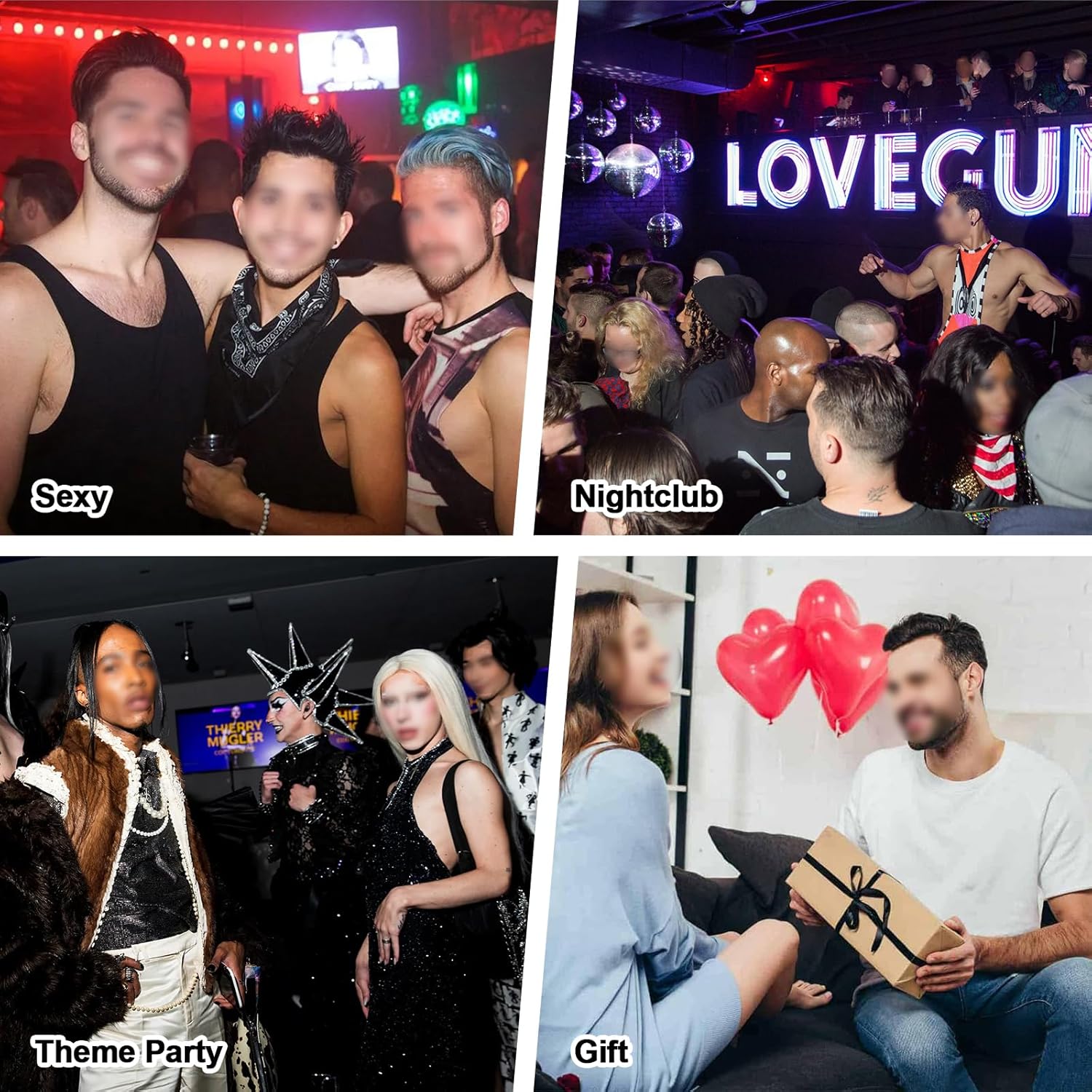 Mens Lace Bodysuit Sexy Mesh Sheer One Piece Swimsuit Sissy Thong Leotard Jumpsuit - Image 5