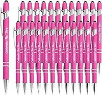 Vista 10 de Hasta 500 bolígrafos personalizados a granel con logotipo de mensaje de nombre comercial, bolígrafos grabados personalizados con lápiz óptico