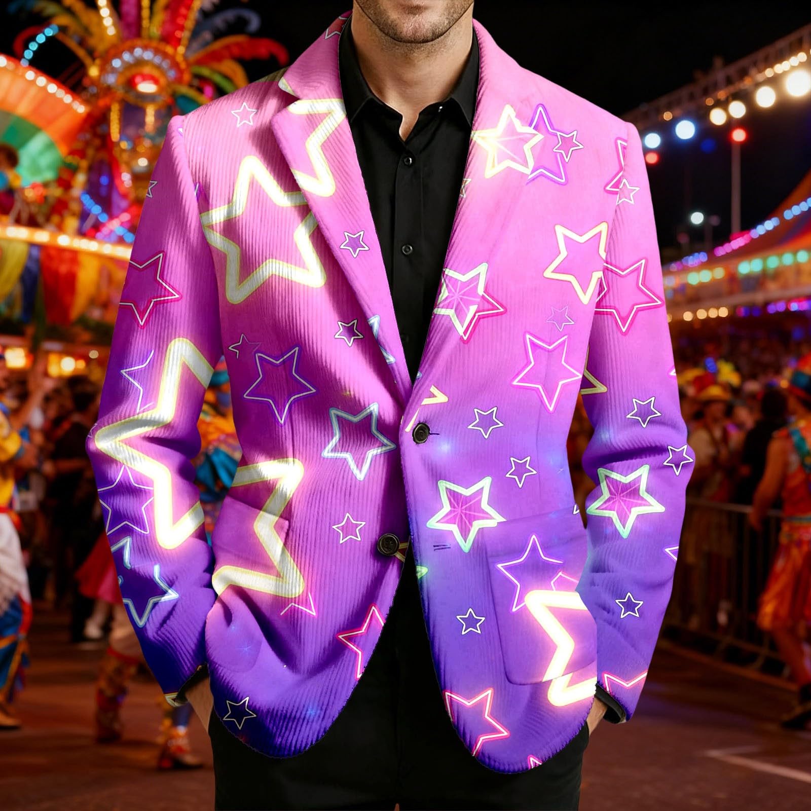 Elegante chaqueta de pana con estampado de esmoquin para hombre, estilo casual, para fiestas y bodas, discotecas, escenarios
