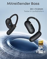 soundcore AeroFit 2 nyitott fülhallgató, állítható fülfüggelékek, mély basszus, 42 órás játékidő, Bluetooth 5.4, vezeték nélküli töltés, IP5 - black, standard 6