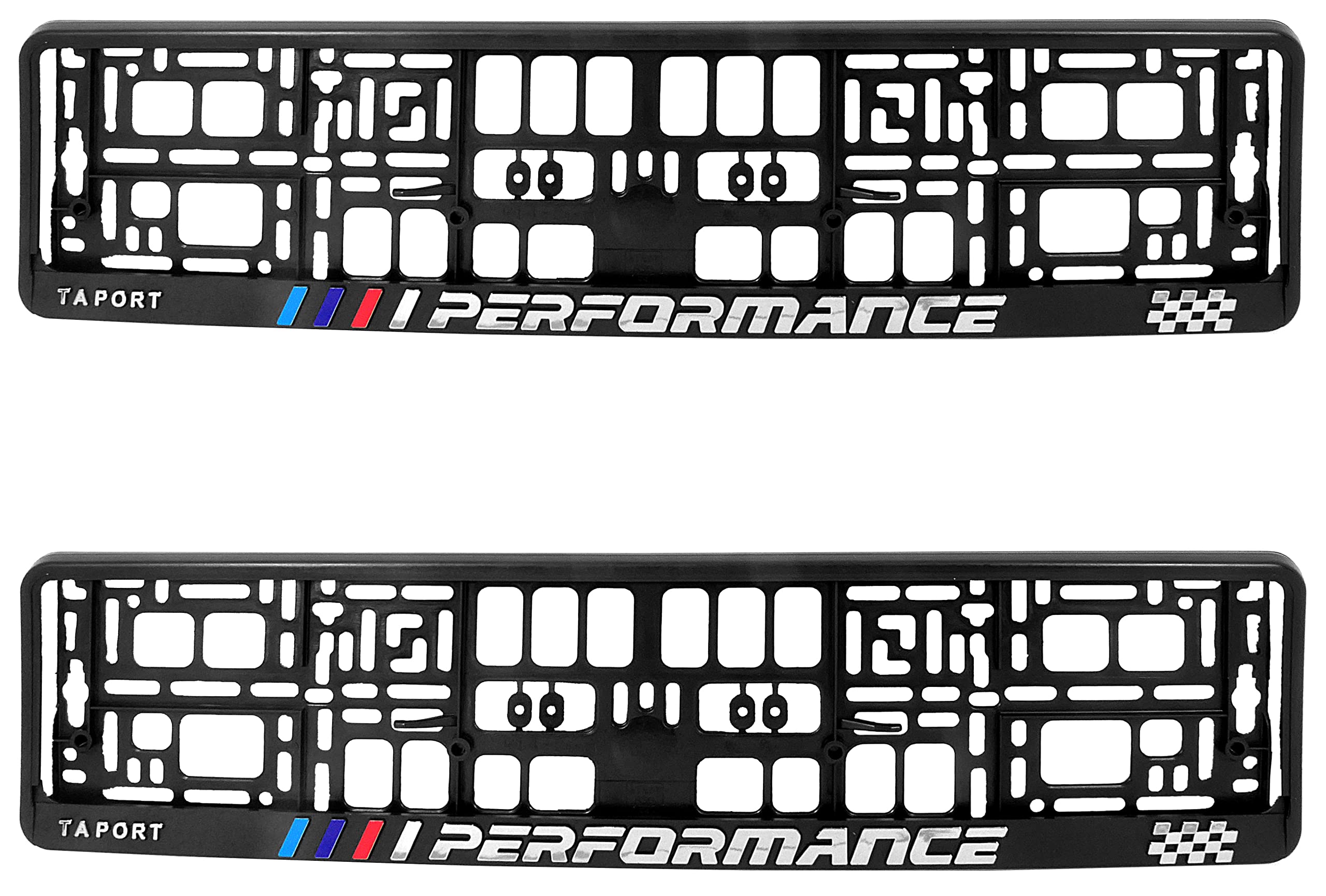 PAIR (2PCS) PERFORMANCE Car Registration License Number Plate Surround Holder Frame Surround