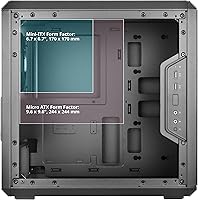 Vista 11 de Cooler Master MasterBox Q300L Torre Micro-ATX con filtro de polvo de diseño magnético, panel lateral acrílico transparente, E/S ajustable y flujo