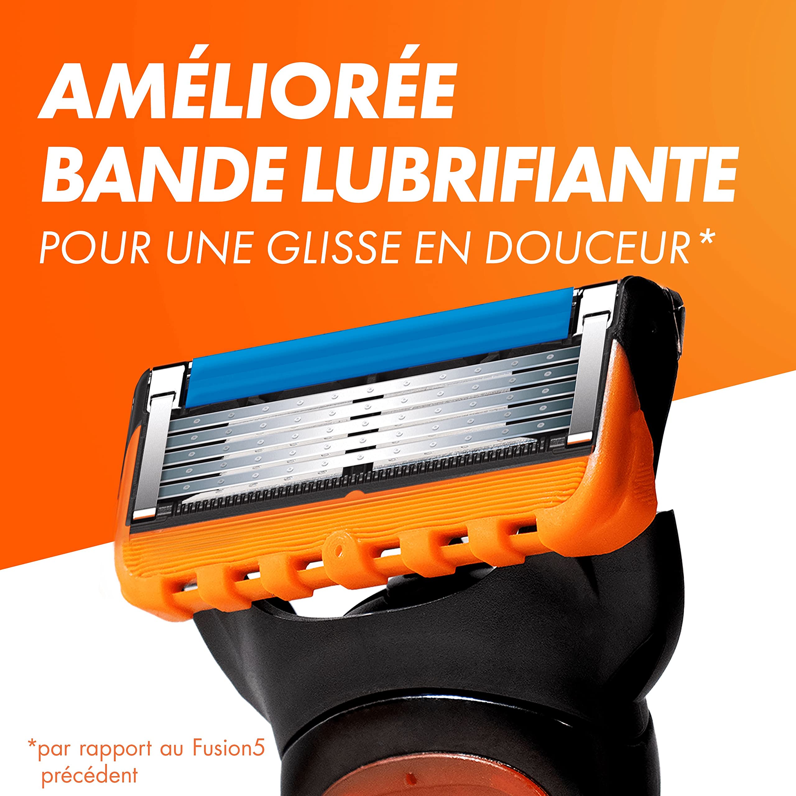 Gillette Fusion5 Ersatzklingen für Rasierklingen für Herren, 11 Klingen, optimiert, um den Konturen des Gesichts zu folgen, mit fünf Anti-Friction-Klingen für eine gründliche Rasur