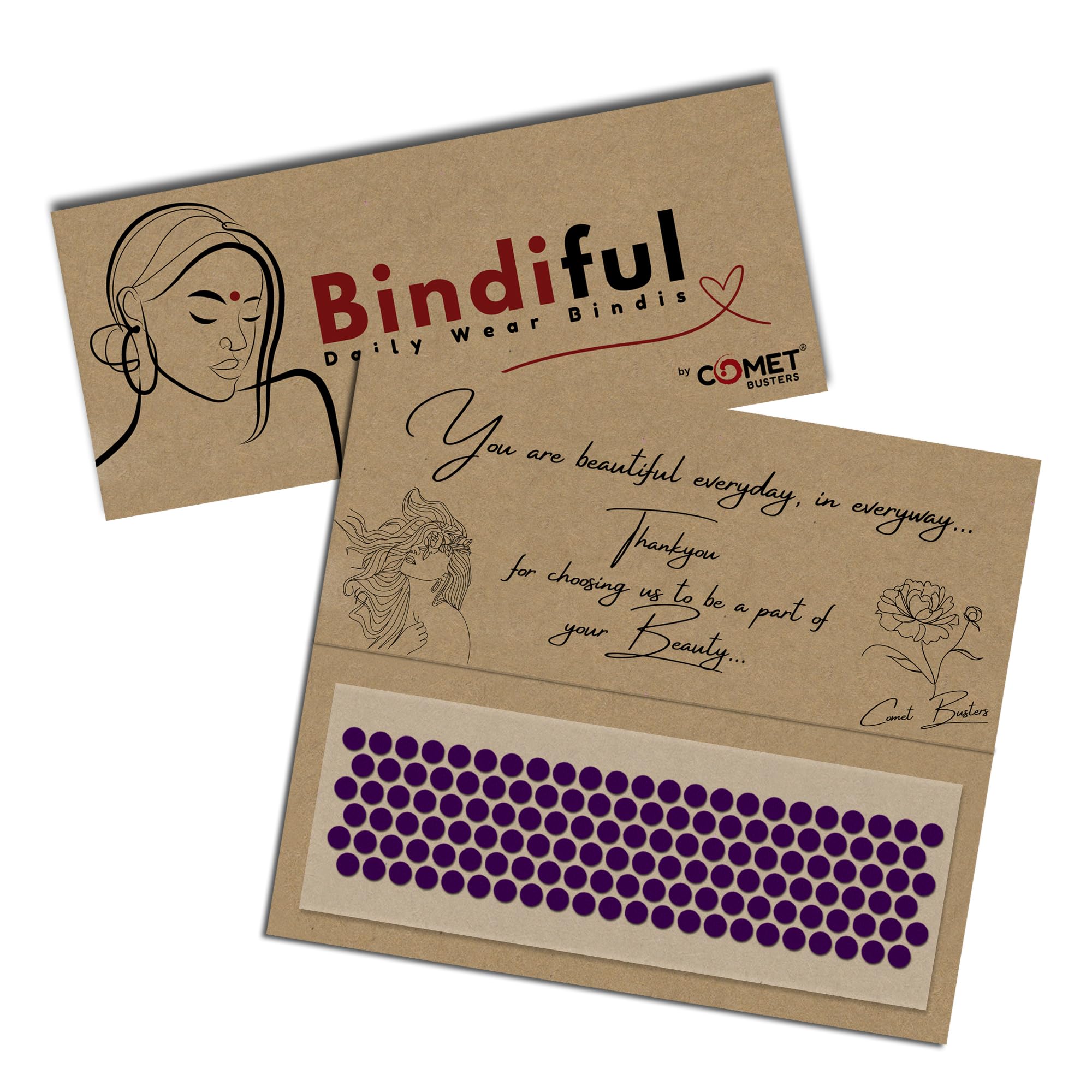 Comet Busters® Bindiful Bindis – 6mm Round Purple Bindi Stickers – Reusable – Pack of 135 – for Women & Girls (OBF246MOQ)-picture-12