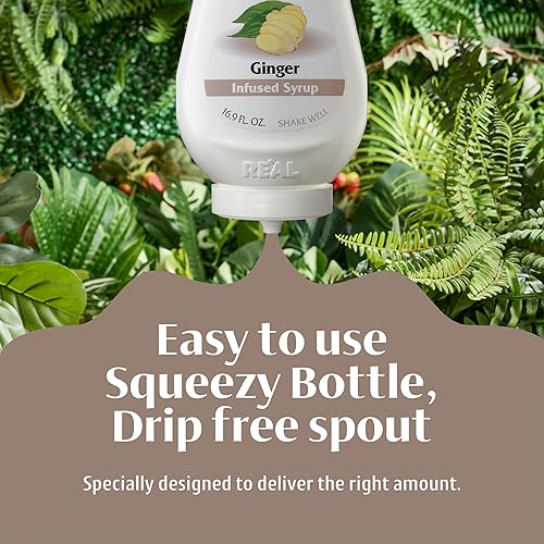 Miniatura 5 de Ginger Reàl, jarabe con infusión de jengibre, botella exprimible de 16.9 onzas líquidas (paquete de 1)