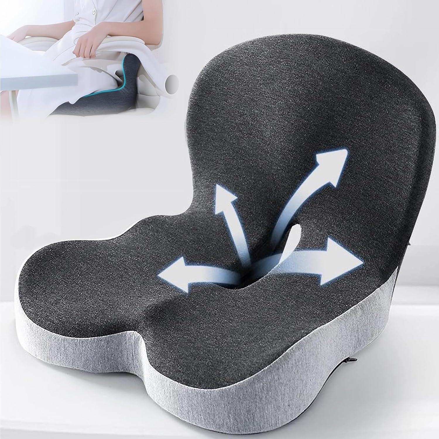 Primflora Memory Foam Seat Cushion for Truck Drivers